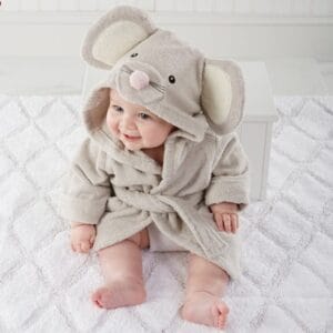 peignoir de bain bébé souris
