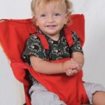 Harnais bébé pour chaise - Pliable et Lavable - Rouge