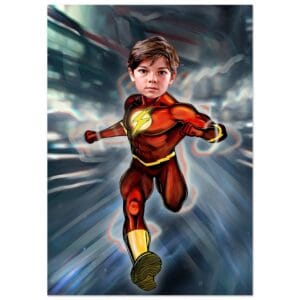 Poster Super-Héros Personnalisé - Flash