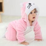 Pyjama Grenouillère Douceur Animale - Chat rose