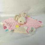 Doudou Animal en Peluche Ultra Doux – Couverture Apaisante pour Bébé - Souris Blanche