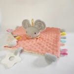 Doudou Animal en Peluche Ultra Doux – Couverture Apaisante pour Bébé - Souris Grise
