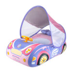 Flotteur de Piscine Bébé en Forme de Voiture - Rose