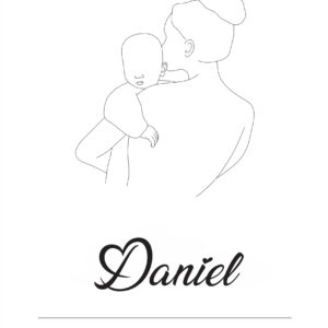 affiche de naissance personnalisée minimaliste